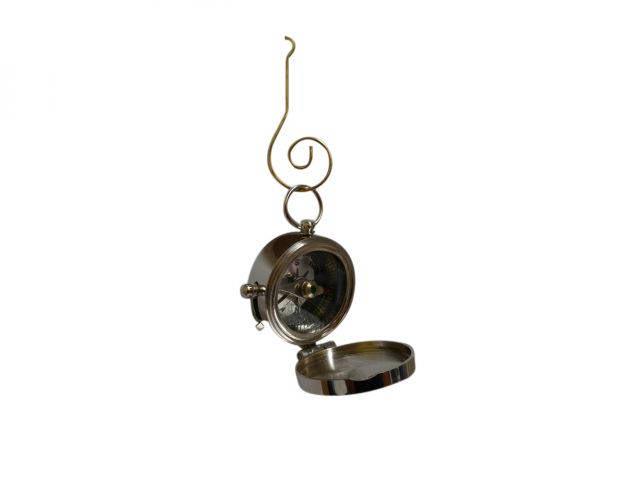 Chrome Magellan Compass Christmas Ornament 4in.: Chrome Magellan Compass Christmas Ornament 4in. -- Gather round and celebrate the holidays with this Chrome Magellan Compass Christmas Ornament 4in.. Perfectly combining the warmth of the holiday seas