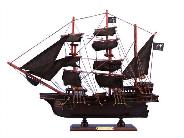 Wooden Blackbeards Queen Annes Revenge Model Pirate Shi: Wooden Blackbeards Queen Annes Revenge Model Pirate Ship 15in. -- Weight:?2 LB Box Dimensions:?17in. x 6in. x 15in. (L x W x H) #21ST29906