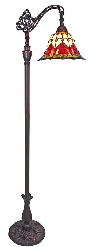 LIGHTING TIFFANY STYLE TULIPS READING FLOOR LAMP 62 IN: LIGHTING TIFFANY STYLE TULIPS READING FLOOR LAMP 62 IN -- This Tiffany Style lamp is hand-crafted using the same techniques that were developed by Louis Comfort Tiffany in the early 1900s. This luxuri