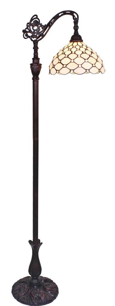 LIGHTING TIFFANY STYLE 62-INCH JEWELED READING FLOOR LA: LIGHTING TIFFANY STYLE 62-INCH JEWELED READING FLOOR LAMP -- This Tiffany Style lamp is handcrafted using the same techniques that were developed by Louis Comfort Tiffany in the early 1900s. This beau