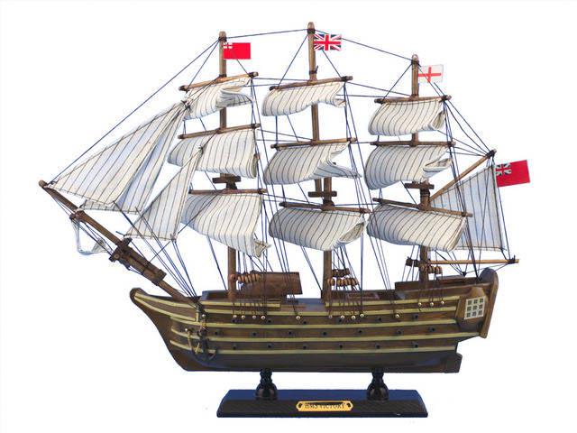 Wooden HMS Victory Tall Model Ship 14in.: Wooden HMS Victory Tall Model Ship 14in. -- Inspired by the?HMS Victory the most famous fighting tall ship of the British Royal Navy and oldest commissioned warship in the world these adorable tall sh