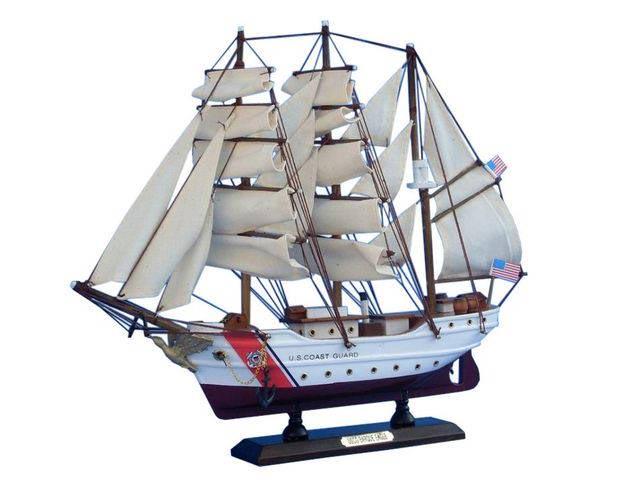 Wooden United States Coast Guard USCG Eagle Model Ship: Wooden United States Coast Guard USCG Eagle Model Ship 15in. -- Weight:?2 LB Box Dimensions:?17in. x 6in. x 15in. (L x W x H) #21ST29933