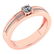 Certified 0.29 Ctw Diamond 14k Rose Gold Ring VS/SI1