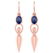 Certified 1.00 Ctw Blue Sapphire And Diamond 14k Rose G