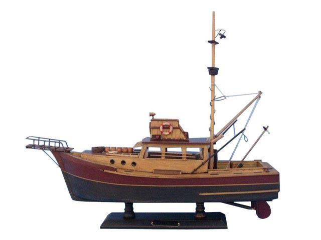 Wooden Jaws - Orca Model Boat 20in.: Wooden Jaws - Orca Model Boat 20in. -- Inspired by the fishing boat and shark hunting boat?Orca famous from the Steven Spielberg film?Jaws?starring Roy Scheider and Richard Dreyfuss this is a fine-cra