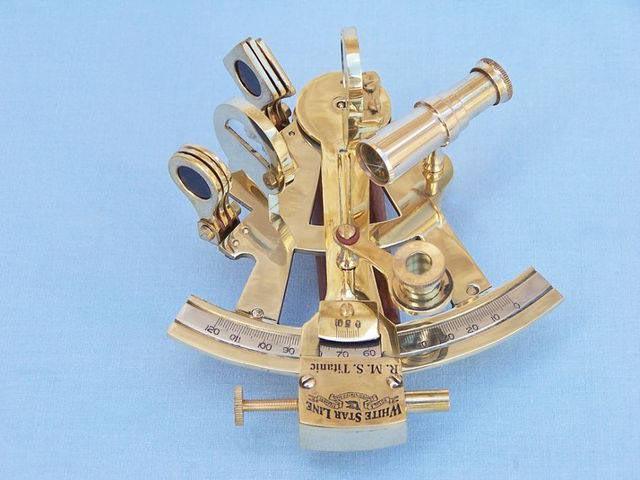 Titanic White Star Lines Sextant with Rosewood Box 5in.: Titanic White Star Lines Sextant with Rosewood Box 5in. -- Titanic White Star Lines Sextant with Rosewood Box 5in. #21ST93329