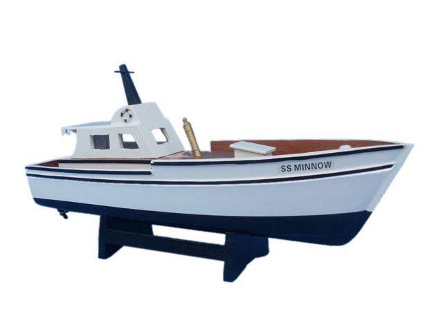 Wooden Gilligans Island - Minnow Model Boat 14in.: Wooden Gilligans Island - Minnow Model Boat 14in. -- Wooden Gilligans Island - Minnow Model Boat 14in. #21ST13836