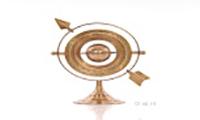Brass Armillary 8 inches: Brass Armillary 8 inches -- One variation of a brass armillary sphere. With earth at the center an armillary globe was believed to show how the stars move around the Earth. The globe is surrounded by