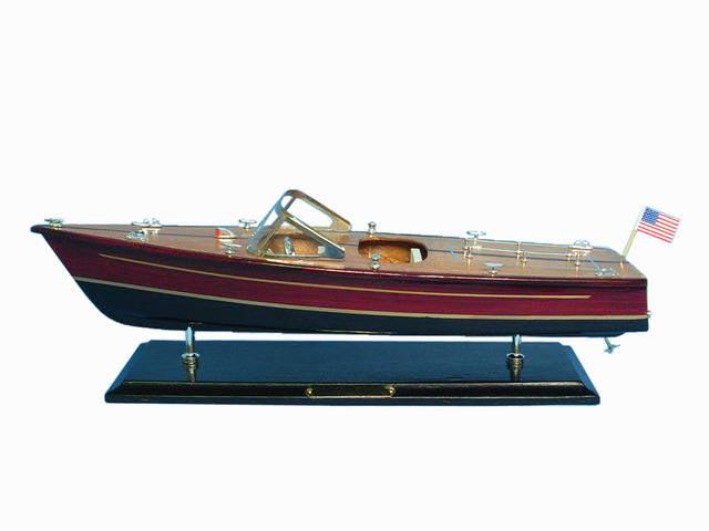 Wooden Chris Craft Dual Cockpit Model Speedboat 20in.: Wooden Chris Craft Dual Cockpit Model Speedboat 20in. -- Wooden Chris Craft Dual Cockpit Model Speedboat 20in. #21ST13947