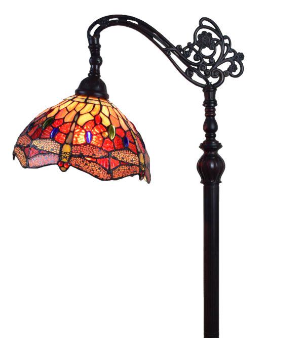 TIFFANY STYLE DRAGONFLY READING FLOOR LAMP 62 IN: TIFFANY STYLE DRAGONFLY READING FLOOR LAMP 62 IN -- TIFFANY STYLE DRAGONFLY READING FLOOR LAMP 62 IN #21ST28094