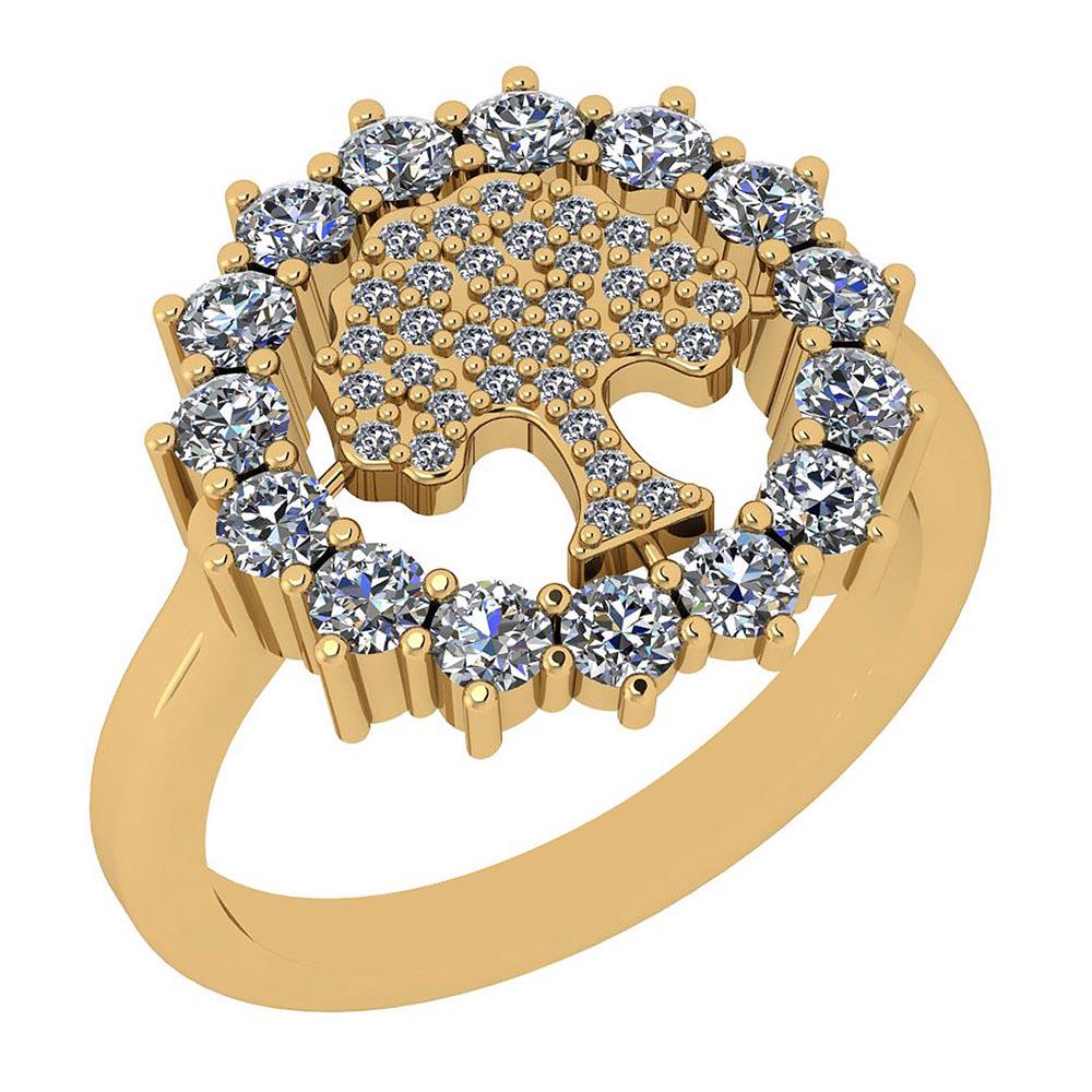 Certified 0.82 Ctw Diamond I1/I2 Vintage Style Wedding: Certified 0.82 Ctw Diamond I1/I2 Vintage Style Wedding Ring 14K Gold -- Center Stone Approx Weight: 0.56 Ctw (16 Pcs Round) Center Stone Color: J-K Center Stone Clarity: I1/I2 Stone Setting: Prong Sid