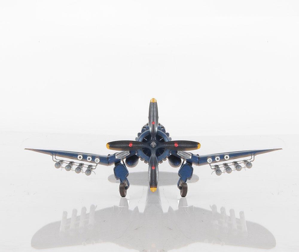 1944 F4U-4 CORSAIR WII 1:40-SCALE: 1944 F4U-4 CORSAIR WII 1:40-SCALE -- Fly back in time with this 1944 F4U Corsair which was known to be one of the best fighters in the war. It?s handcrafted in iron frame with a scale of 1:40. This F4