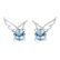 Certified 0.50 Ctw Blue Topaz Stud Earrings 14K Gold Wh