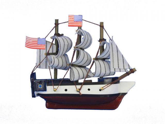 Wooden USS Constitution Tall Model Ship Magnet 4in.: Wooden USS Constitution Tall Model Ship Magnet 4in. -- Wooden USS Constitution Tall Model Ship Magnet 4in. #21ST13855
