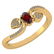 Certified 0.28 CTW Garnet And Diamond 14k Yellow Gold H