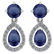 Certified 2.19 CTWBlue Sapphire And Diamond 14k White G