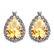 Certified 2.00 Ctw Citrine And Diamond SI1/SI2 14K Gold