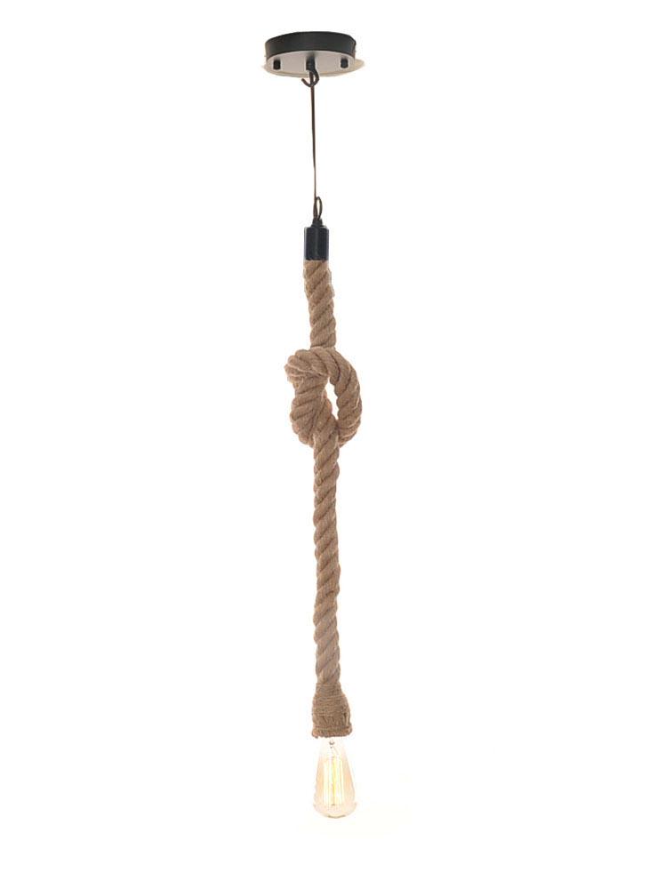 Rope Pendant Lamp - Single Bulb: Rope Pendant Lamp - Single Bulb -- Add some light to your life with this trending Knotted Pendant Lamp. Perfect for those that want to add nautical accents to their home. All lamps come with a wire th