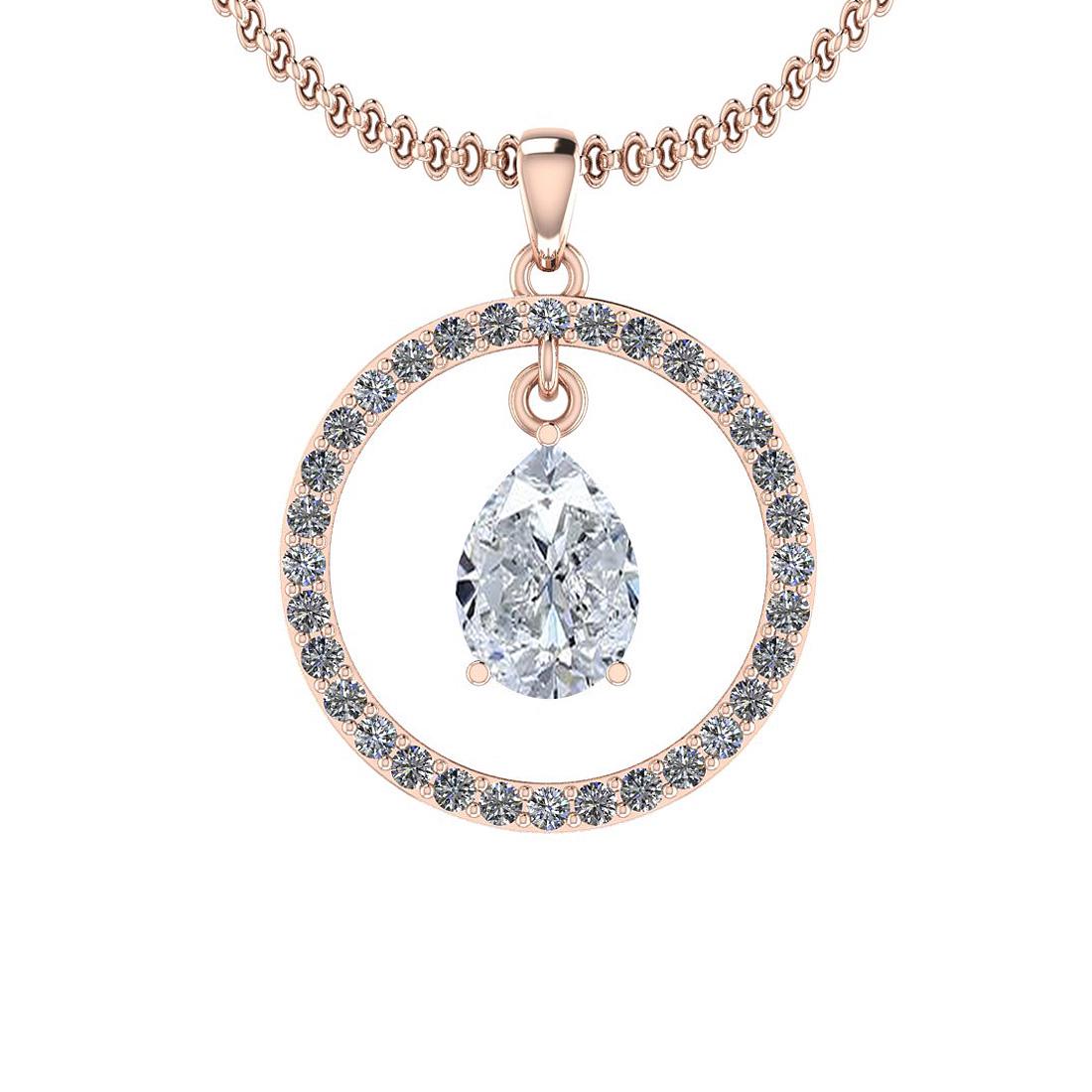 Certified 2.18 Ctw White Aquamarine And Diamond I2/I3 1: Certified 2.18 Ctw White Aquamarine And Diamond I2/I3 10K Gold VIctorian Style Pendant -- Center Stone Approx Weight: 1.93 Ctw (1 pcs Pear) Center Stone Color: White Aquamarine Center Stone Setting: P