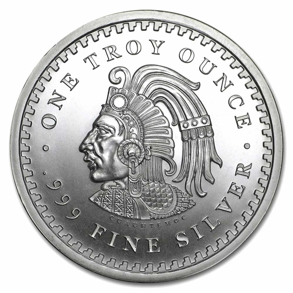 Silver Bullion 1 oz Aztec Calender Round .999 fine: Silver Bullion 1 oz Aztec Calender Round .999 fine -- Silver Bullion 1 oz Aztec Calender Round .999 fine #21ST72708