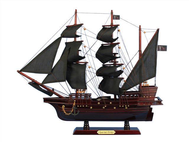 Wooden Blackbeards Queen Annes Revenge Model Pirate Shi: Wooden Blackbeards Queen Annes Revenge Model Pirate Ship 20in. -- Wooden Blackbeards Queen Annes Revenge Model Pirate Ship 20in. #21ST13840