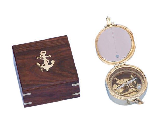 Solid Brass Brunton Pocket Transit Compass w/ Rosewood: Solid Brass Brunton Pocket Transit Compass w/ Rosewood Box 4in. -- Weight:?3 LB Box Dimensions:?7in. x 5in. x 6in. (L x W x H) #21ST29640