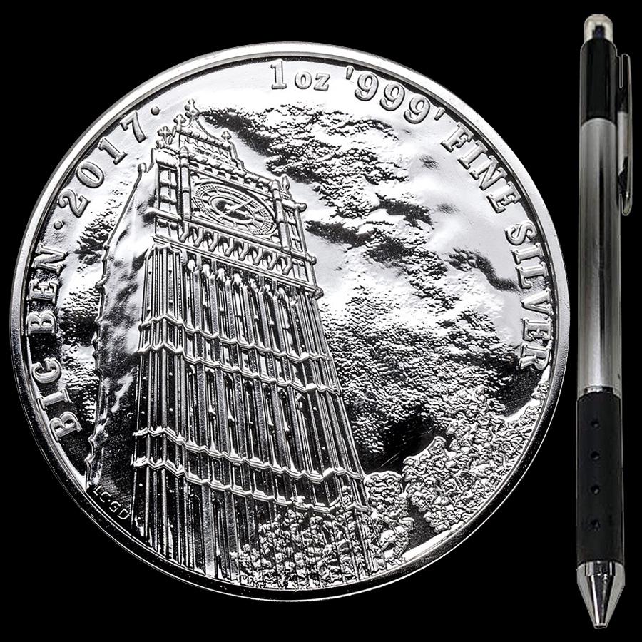 Collectible Landmarks of Britain (Big Ben) 2017 Great B: Collectible Landmarks of Britain (Big Ben) 2017 Great Britain 1 oz Silver -- #21ST82935
