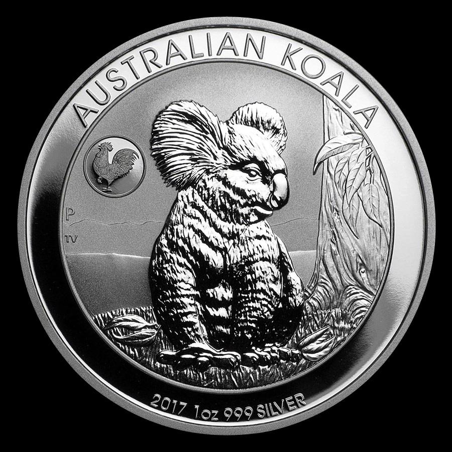 Australian Koala 1 oz Silver 2017 (Rooster Privy): Australian Koala 1 oz Silver 2017 (Rooster Privy) -- Australian Koala 1 oz Silver 2017 (Rooster Privy) #21ST85521