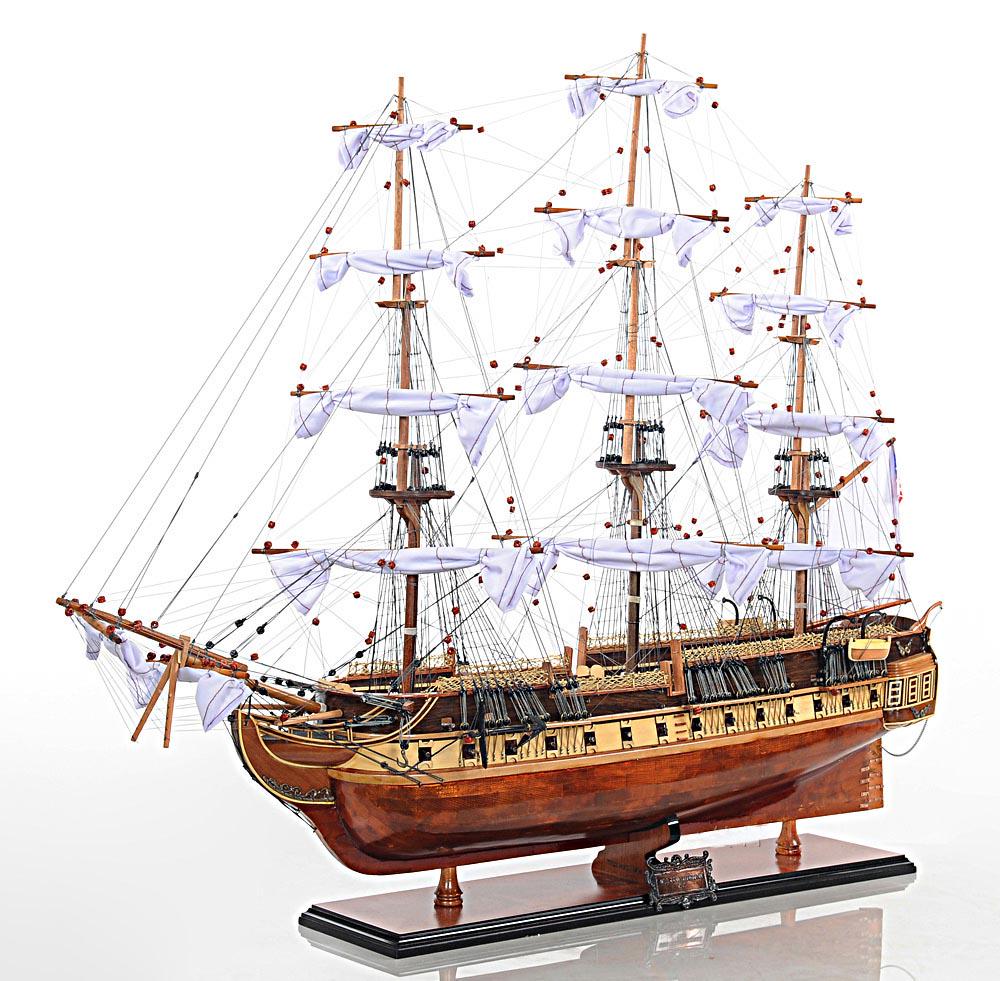 USS Constitution Copper Bottom Large: USS Constitution Copper Bottom Large -- This is an exclusive edition of the USS Constitution, where the model is uniquely identified by a laser cut hull serial number. 100% hand built from scratch usi