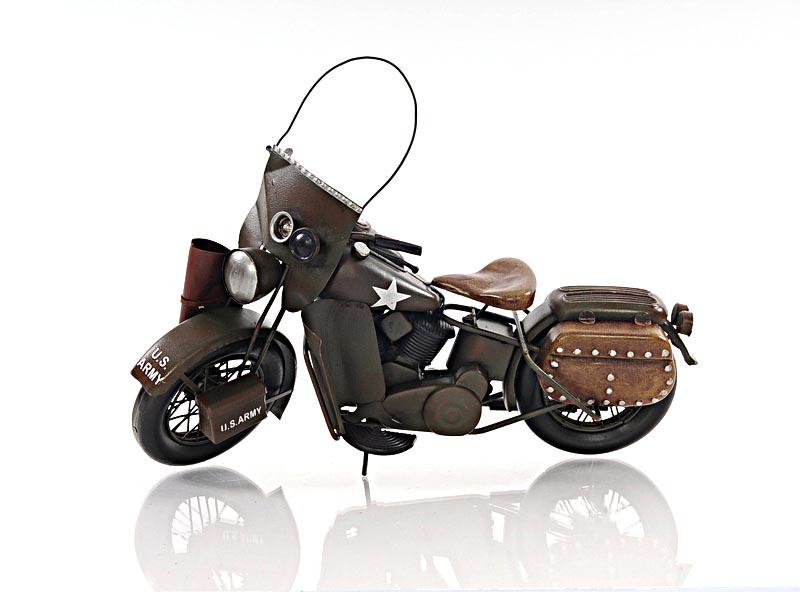 1942 WLA MODEL 1:12-SCALE: 1942 WLA MODEL 1:12-SCALE -- The WLA is a model of Harley-Davidson motorcycle that was produced to US Army specifications in the years during and around World War II. This vintage 1942 WLA model was h