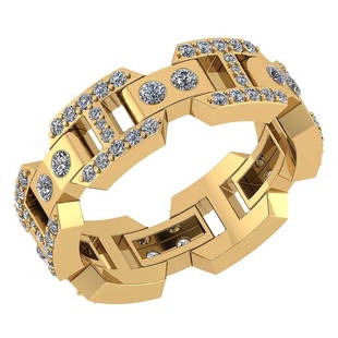 Certified 0.85 Ctw Diamond VS/SI1 Mens Bands 18K Yellow: Certified 0.85 Ctw Diamond VS/SI1 Mens Bands 18K Yellow Gold -- Center Stone Approx Weight : 0.85 Ctw (90 Pcs Round) Center Stone Color: White G-H Diamond Stone Clarity: VS/SI1 Stone Setting: Prong Me