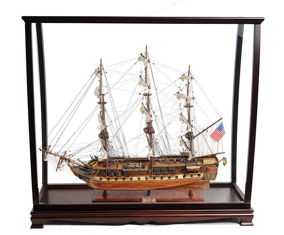 USS Constitution Midsize With Display Case: USS Constitution Midsize With Display Case -- Are you looking for a perfect display combination? Our USS Constitution 29? model and display case combo will sure to set your home or office apart! The M