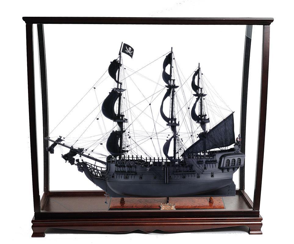 Black Pearl Midsize With Display Case: Black Pearl Midsize With Display Case -- Are you looking for a perfect display combination? Our Black Pearl Pirate Ship 28? model and display case combo will sure to set your home or office apart! The