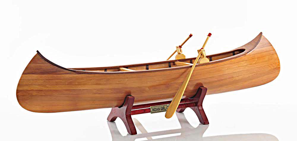 Indian girl canoe L60: Indian girl canoe L60 -- The famous canoe designer/builder J. H. Rushton introduced the Indian Girl model in 1902. To quote Mr. Rushton The Indian Girl is strong light safe though speedy graceful yet