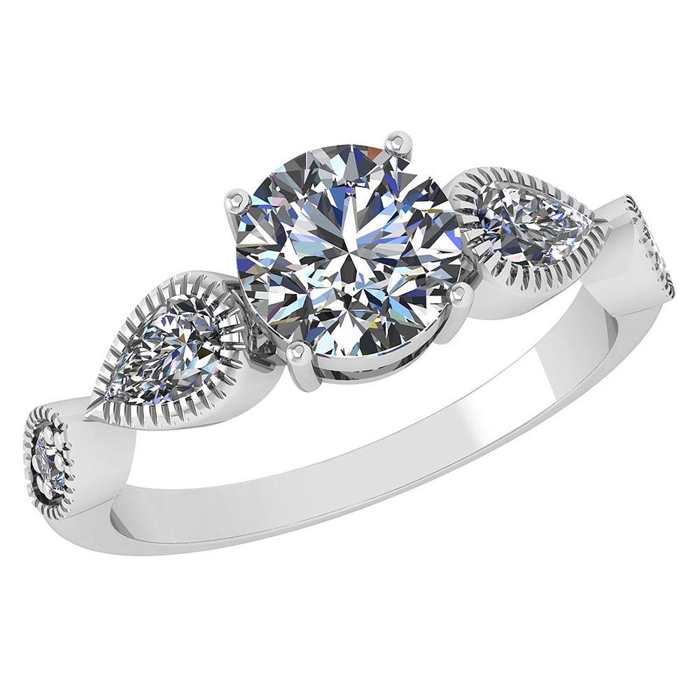 Certified 1.81 Ctw Diamond Wedding/Engagement Style 14K: Certified 1.81 Ctw Diamond Wedding/Engagement Style 14K White Gold Halo Ring (SI2/I1) -- Center Stone Weight ; 1.25 Ctw (1 Pcs Round) Center Stone Color: White G-H Diamond Stone Clarity: SI2/I1 Center