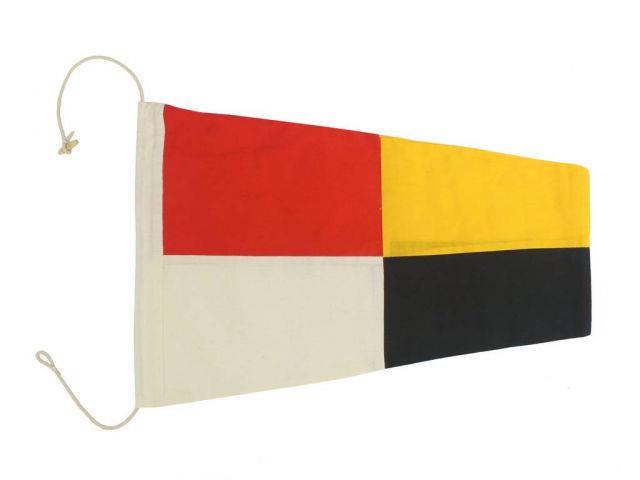 Number 9 - Nautical Cloth Signal Pennant Decoration 20i: Number 9 - Nautical Cloth Signal Pennant Decoration 20in. -- Number 9 - Nautical Cloth Signal Pennant Decoration 20in. #21ST19376