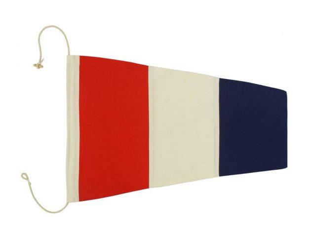Number 3 - Nautical Cloth Signal Pennant Decoration 20i: Number 3 - Nautical Cloth Signal Pennant Decoration 20in. -- Number 3 - Nautical Cloth Signal Pennant Decoration 20in. #21ST19351