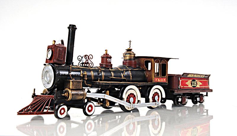 IHC MODEL OF UNION PACIFIC 4-4-0 119 1:24-SCALE: IHC MODEL OF UNION PACIFIC 4-4-0 119 1:24-SCALE -- No. 119 was a 4-4-0 steam locomotive built by Rogers Locomotive and Machine Works of Paterson New Jersey in 1868. Hand Crafted in iron with a scale o