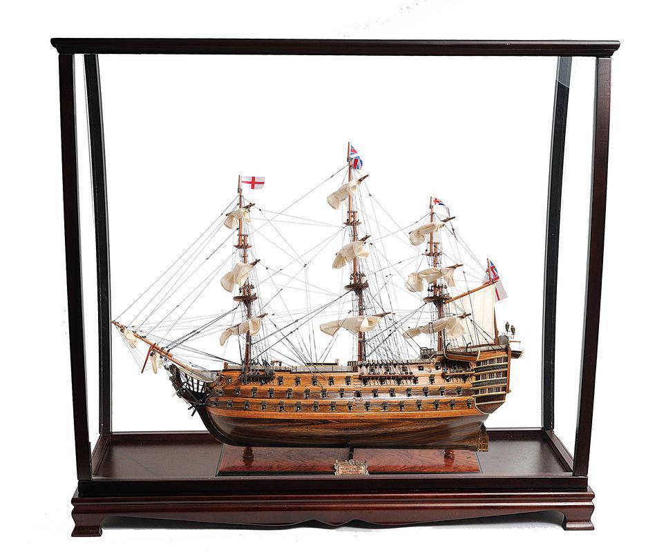 HMS Victory Midsize With Display Case: HMS Victory Midsize With Display Case -- Are you looking for a perfect display combination? Our HMS Victory 30? model and display case combo will sure to set your home or office apart! The ModelH.M.S.