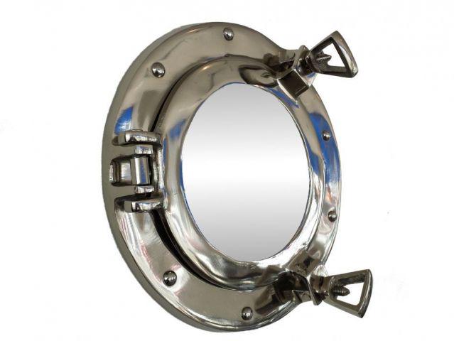 Chrome Decorative Ship Porthole Mirror 8in.: Chrome Decorative Ship Porthole Mirror 8in. -- Chrome Decorative Ship Porthole Mirror 8in. #21ST19301