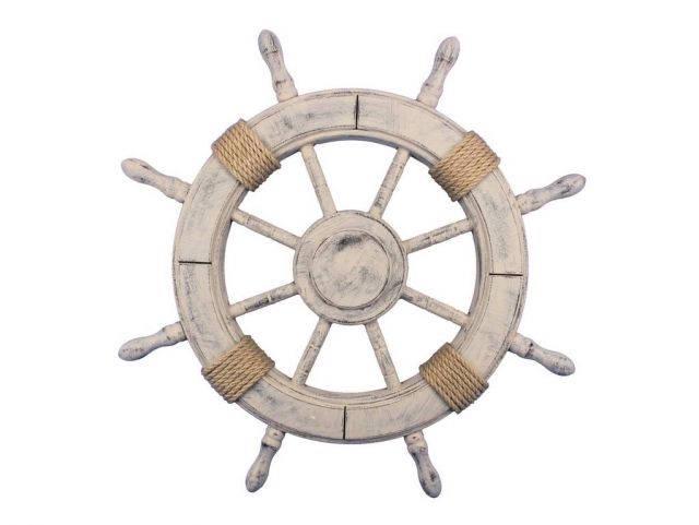 Rustic Decorative Ship Wheel 24in.: Rustic Decorative Ship Wheel 24in. -- Rustic Decorative Ship Wheel 24in. #21ST42258