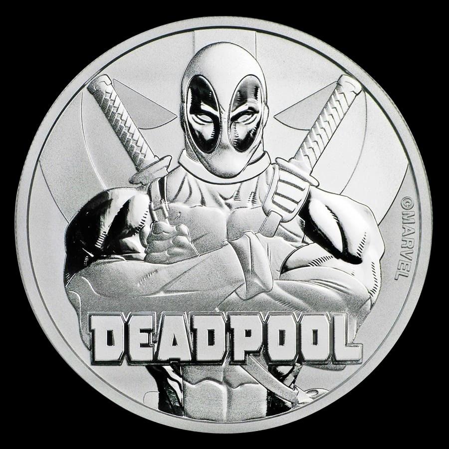 2018 Tuvalu 1 oz Silver Coin Marvel Series Deadpool BU: 2018 Tuvalu 1 oz Silver Coin Marvel Series Deadpool BU -- 2018 Tuvalu 1 oz Silver Coin Marvel Series Deadpool BU #21ST11164