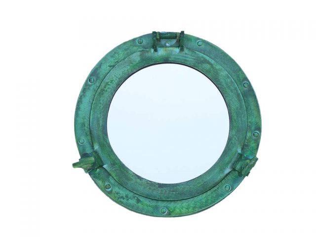 Brass Deluxe Class Titanic Shipwrecked Decorative Ship: Brass Deluxe Class Titanic Shipwrecked Decorative Ship Porthole Mirror 12in. -- Brass Deluxe Class Titanic Shipwrecked Decorative Ship Porthole Mirror 12in. #21ST43147