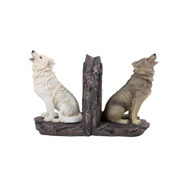 WOLF BOOKENDS SET: WOLF BOOKENDS SET -- WOLF BOOKENDS SET #21ST44834