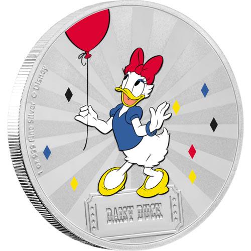 Mickey Mouse & Friends Carnival - Daisy Duck 1oz Silver: Mickey Mouse & Friends Carnival - Daisy Duck 1oz Silver Coin -- Mickey Mouse & Friends Carnival - Daisy Duck 1oz Silver Coin #21ST43402