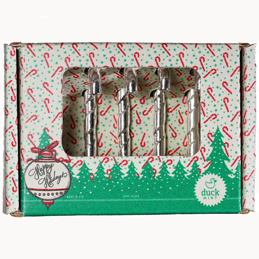 Silver Candy Cane Ornament Bar 5pc Set: Silver Candy Cane Ornament Bar 5pc Set -- Silver Candy Cane Ornament Bar 5pc Set #21ST37282