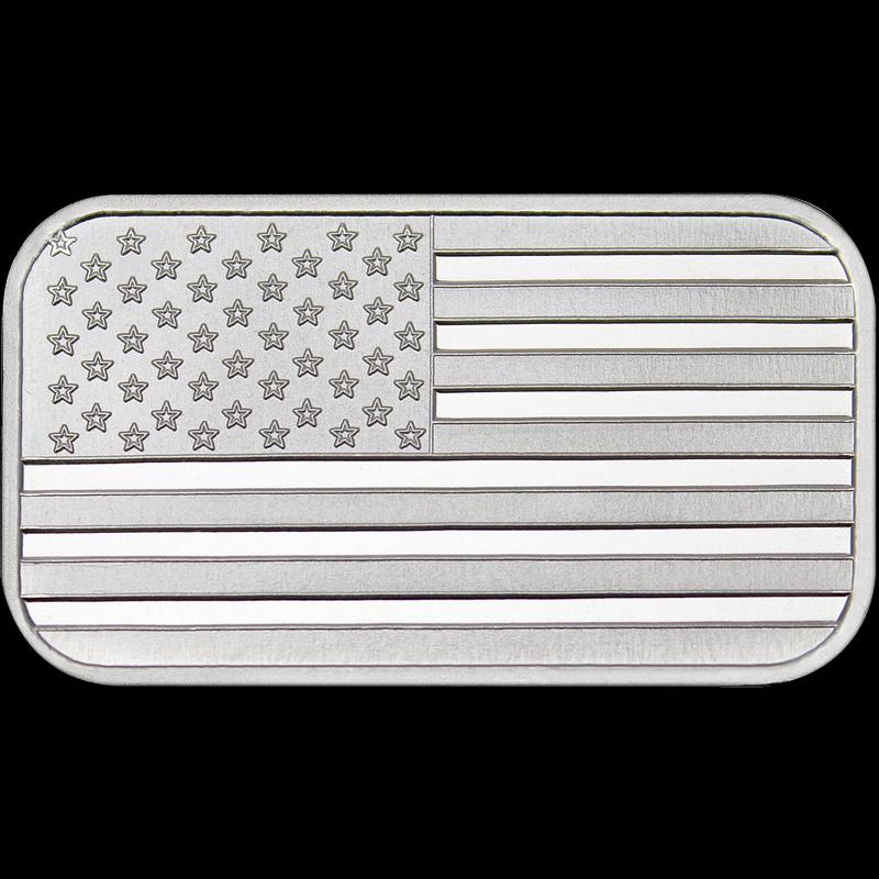 1 oz Silver American Flag Bar