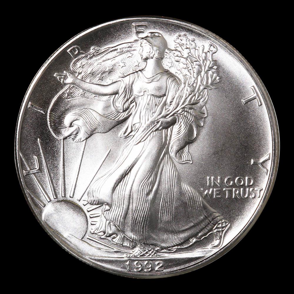 1992 1 oz Silver American Eagle BU