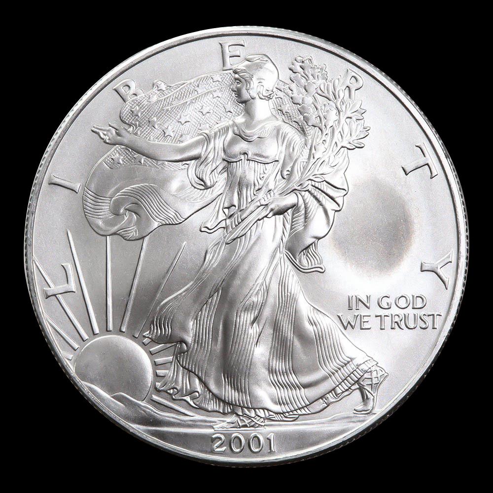 2001 1 oz Silver American Eagle BU