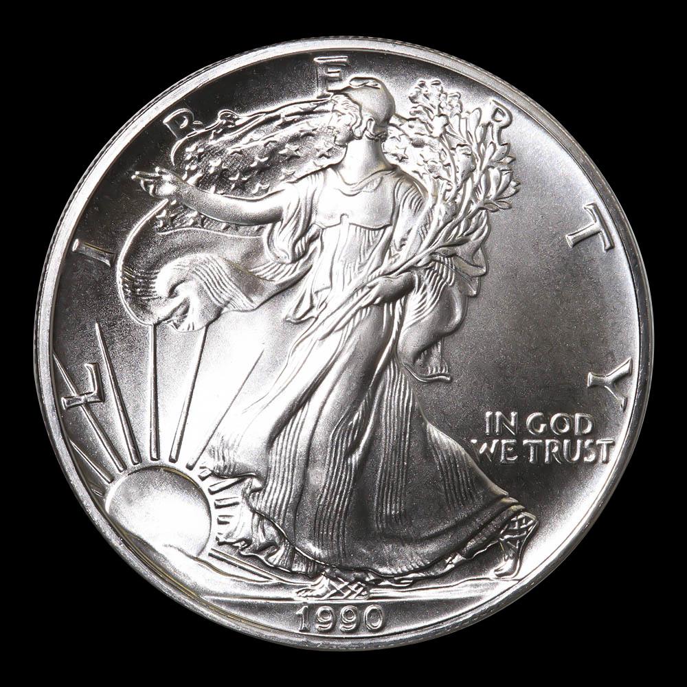 1990 1 oz Silver American Eagle BU